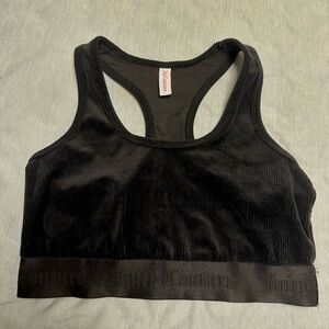 Juicy Couture Black Textured Sports Bra